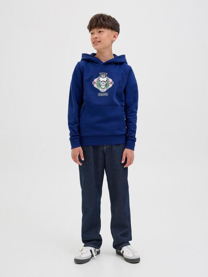 JACK & JONES JUNIOR relaxed high waist loose fit jeans dark blue denim - Foto 4