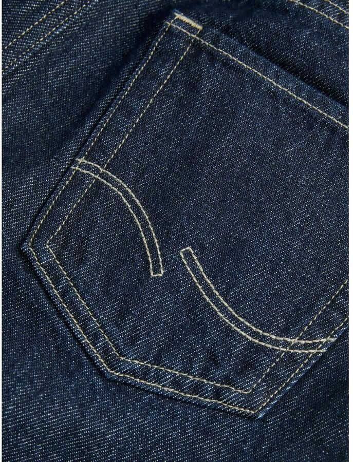 JACK & JONES JUNIOR relaxed high waist loose fit jeans dark blue denim