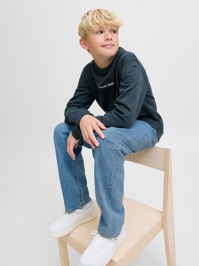 JACK & JONES JUNIOR relaxed high waist loose fit jeans medium blue denim - Foto 8