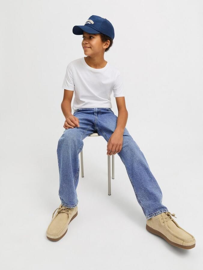 Jack & Jones Junior Relax fit jeans JJICHRIS met slijtage-effecten en hoog draagcomfort - Foto 4