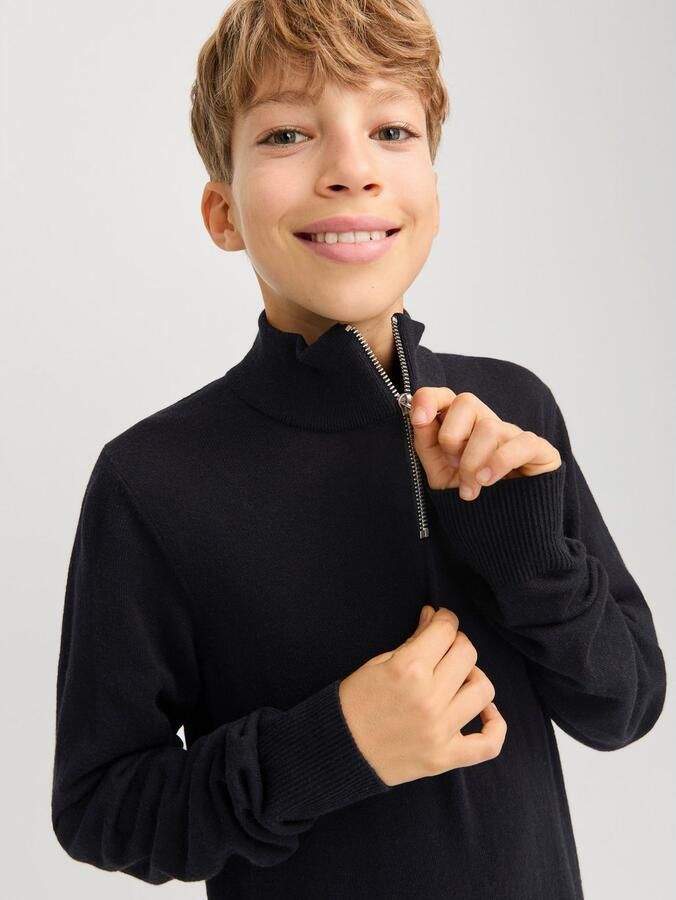 Jack & Jones Junior Schipperstrui JJEEMIL KNIT HALF ZIP NOOS JNR - Foto 3