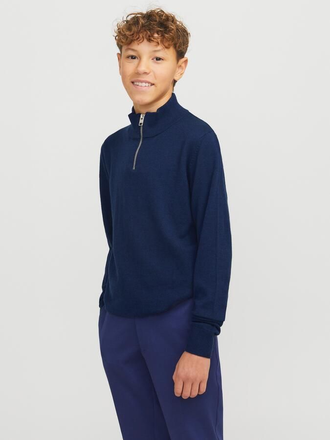Jack & Jones Junior Schipperstrui JJEEMIL KNIT HALF ZIP NOOS JNR - Foto 7