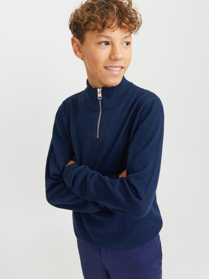 Jack & Jones Junior Schipperstrui JJEEMIL KNIT HALF ZIP NOOS JNR - Foto 3