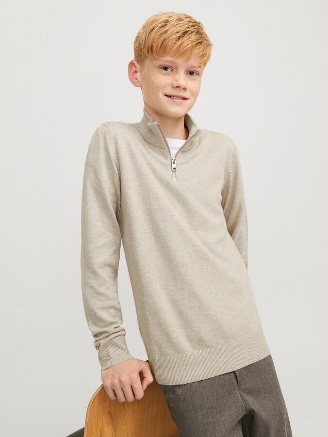 Jack & Jones Junior Schipperstrui JJEEMIL KNIT HALF ZIP NOOS JNR - Foto 4