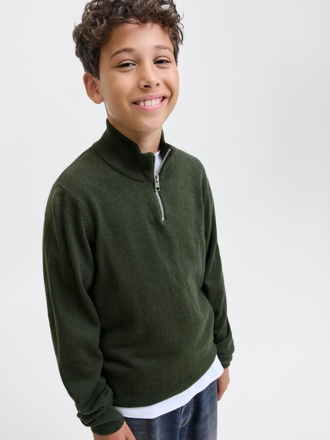 Jack & Jones Junior Schipperstrui JJEEMIL KNIT HALF ZIP NOOS JNR - Foto 4