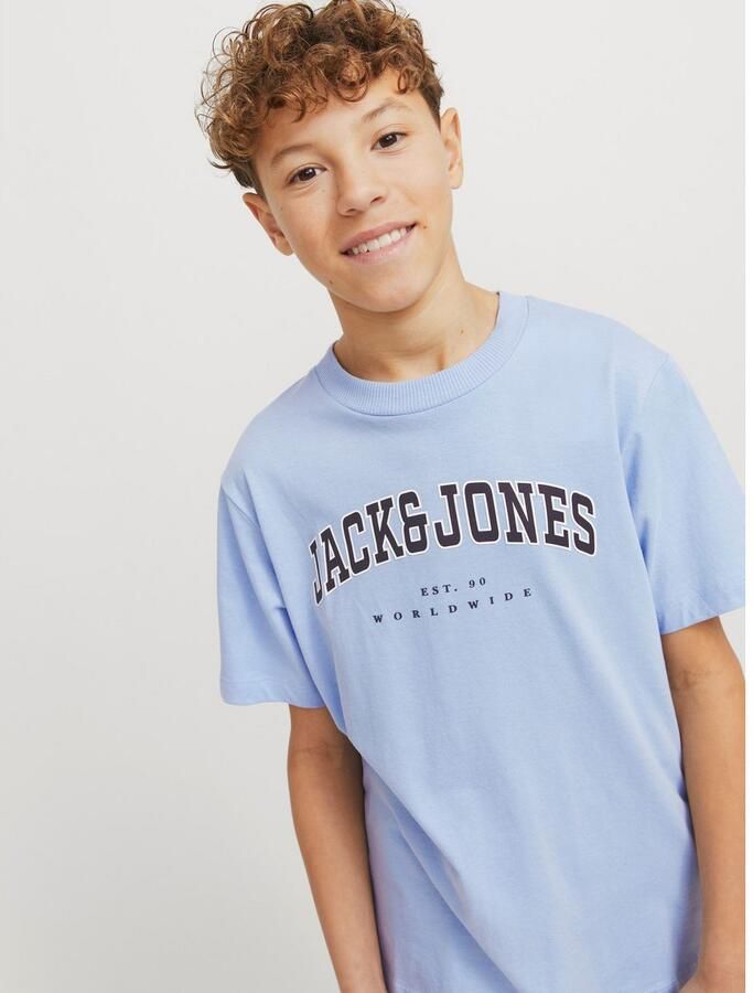 Jack & Jones Junior Shirt met ronde hals JJECALEB VARSITY TEE SS O-NECK NOOS JNR - Foto 5