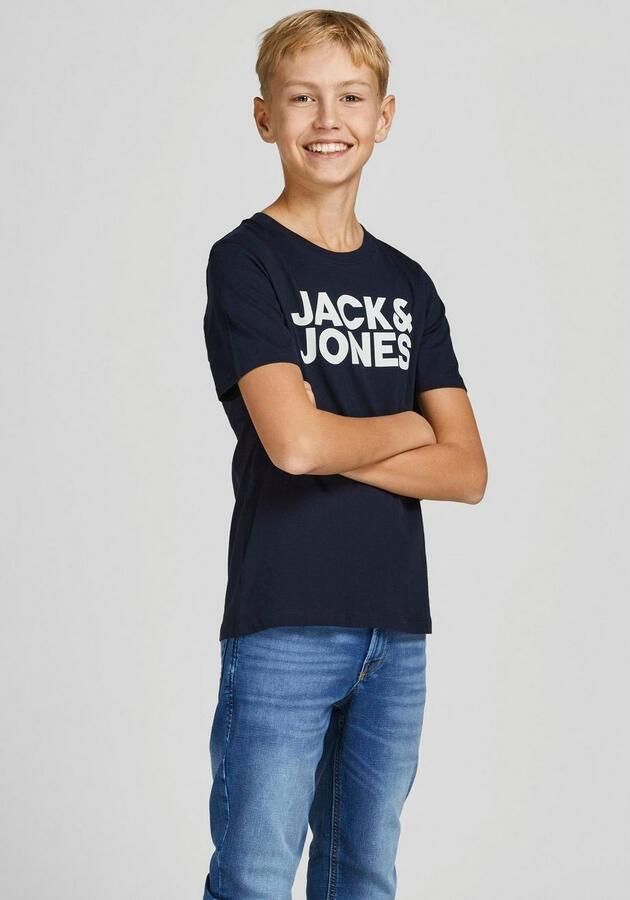 Jack & Jones Junior Shirt met ronde hals JJECORP met print en ronde hals voor een coole look bedrukt modieus regular fit single jersey ronde hals (set 2-delig) - Foto 5