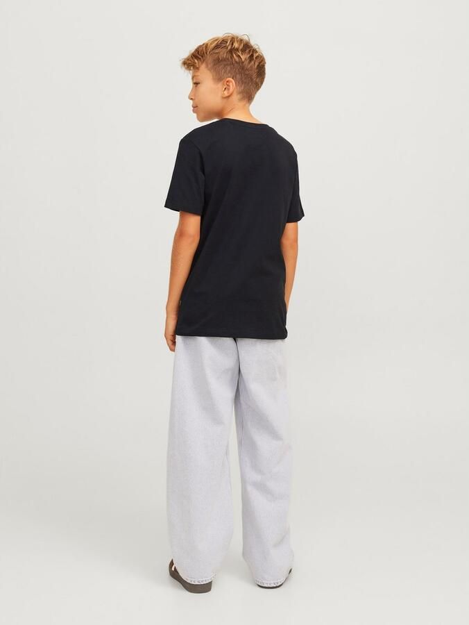 Jack & jones JUNIOR T-shirt JJESWIFT met printopdruk wit Zwart Jongens Katoen Ronde hals 128 - Foto 5