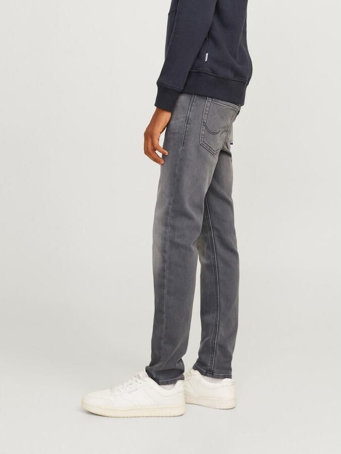 Jack & jones JUNIOR slim fit jeans JJIGLENN JJORIGINAL grey denim Grijs Jongens Stretchdenim 128 - Foto 4