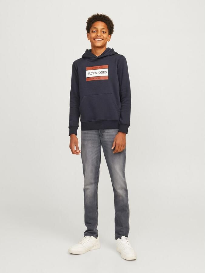 Jack & jones JUNIOR slim fit jeans JJIGLENN JJORIGINAL grey denim Grijs Jongens Stretchdenim 128 - Foto 5