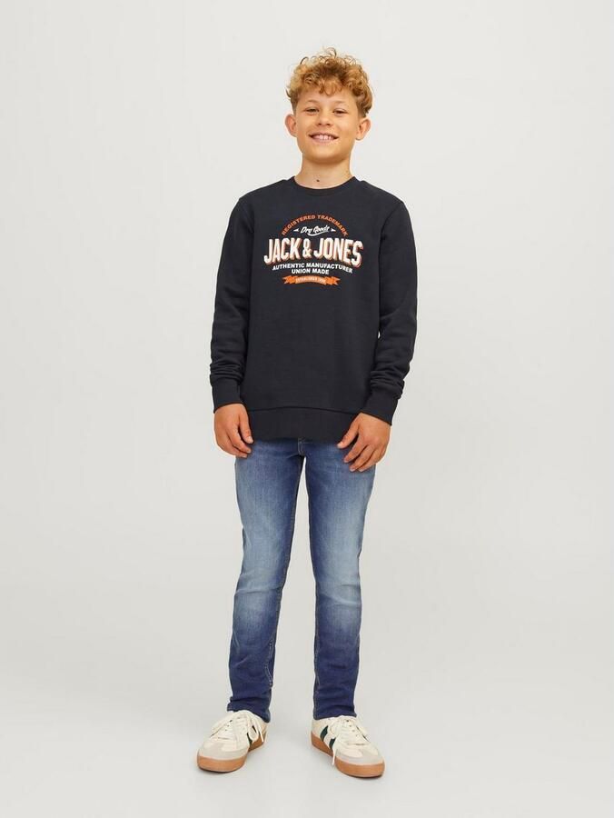 Jack & jones JUNIOR slim fit jeans JJIGLENN JJORIGINAL blue denim 2 Blauw Jongens Stretchdenim 128 - Foto 6