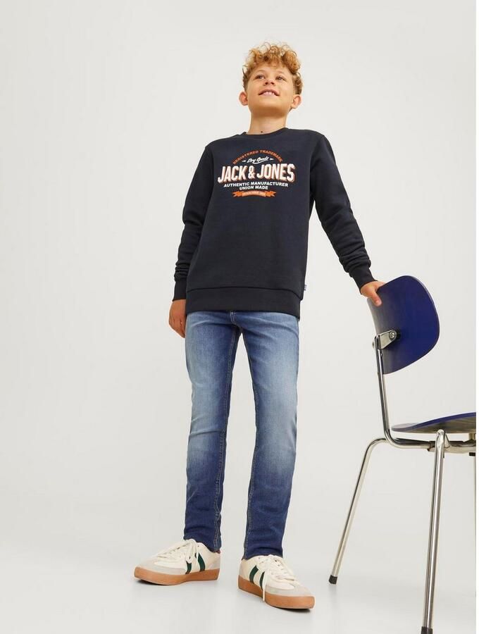Jack & jones JUNIOR slim fit jeans JJIGLENN JJORIGINAL blue denim 2 Blauw Jongens Stretchdenim 128 - Foto 5
