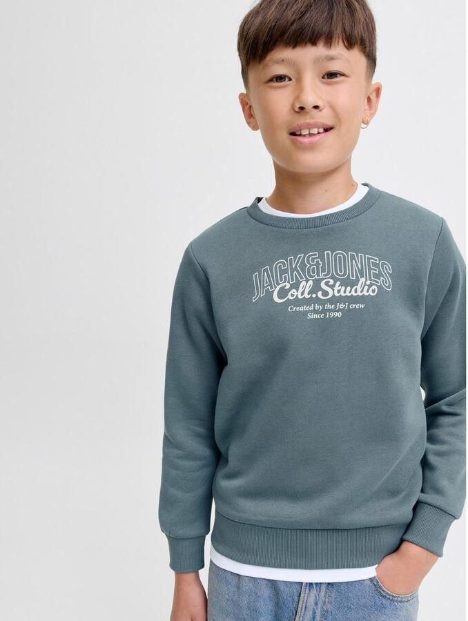 Jack & Jones Junior Sweatshirt JJMAKOTO met print en onderhoudsvriendelijk materiaal - Foto 8
