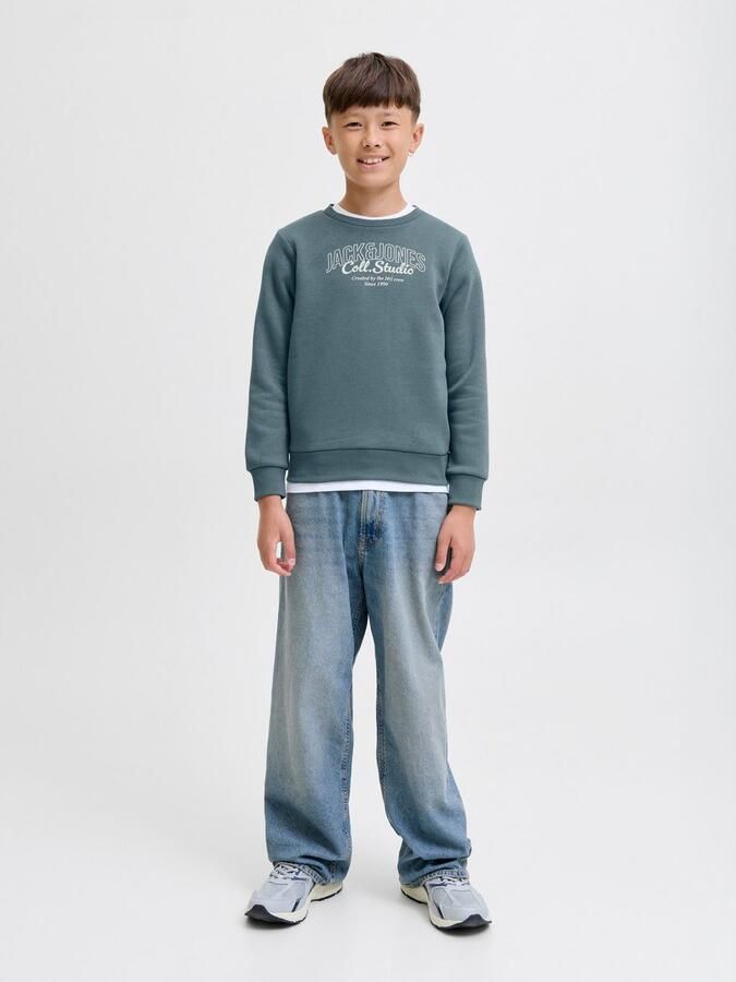 Jack & Jones Junior Sweatshirt JJMAKOTO met print en onderhoudsvriendelijk materiaal - Foto 6