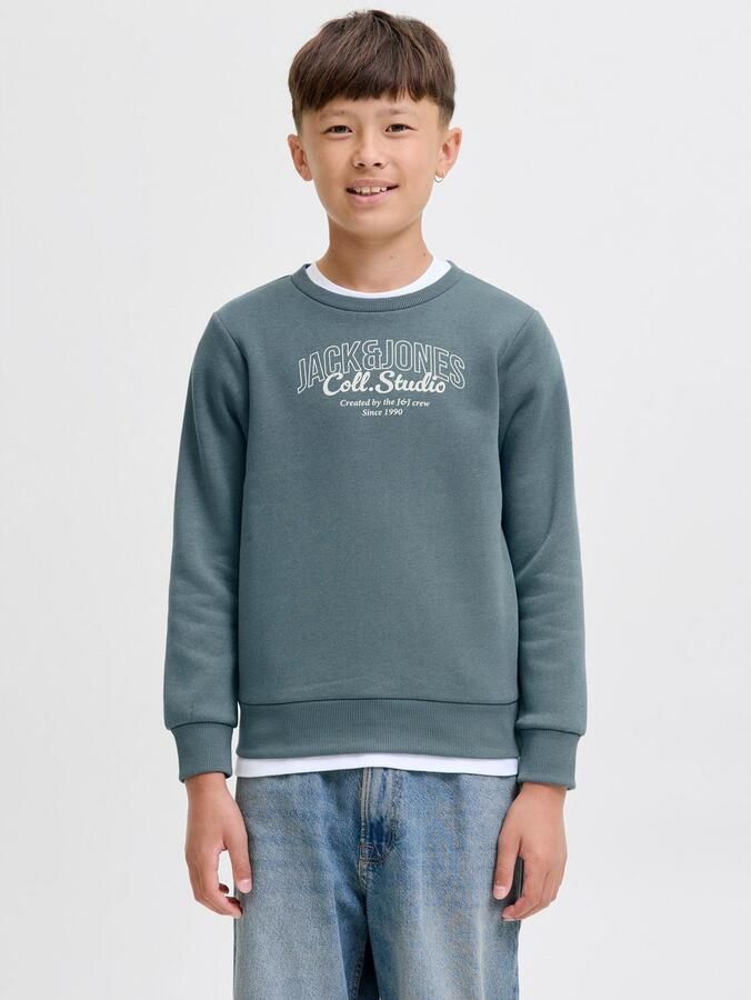 Jack & Jones Junior Sweatshirt JJMAKOTO met print en onderhoudsvriendelijk materiaal - Foto 5