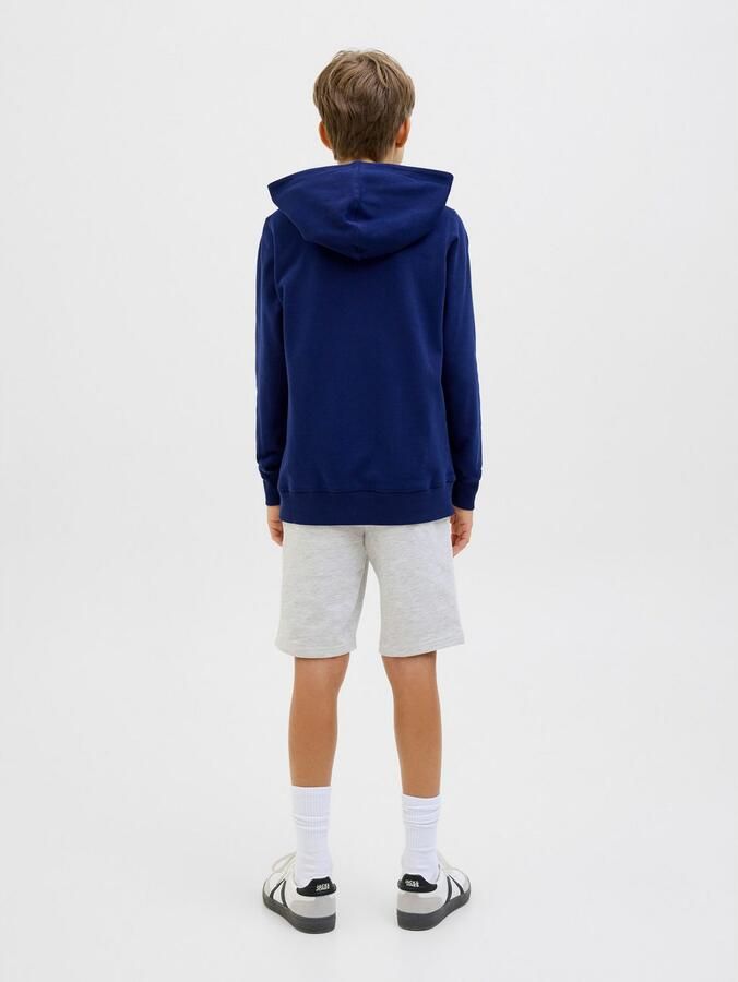Jack & jones JUNIOR sweatshort JPSTSWIFT met printopdruk wit melange Korte broek 128 - Foto 4
