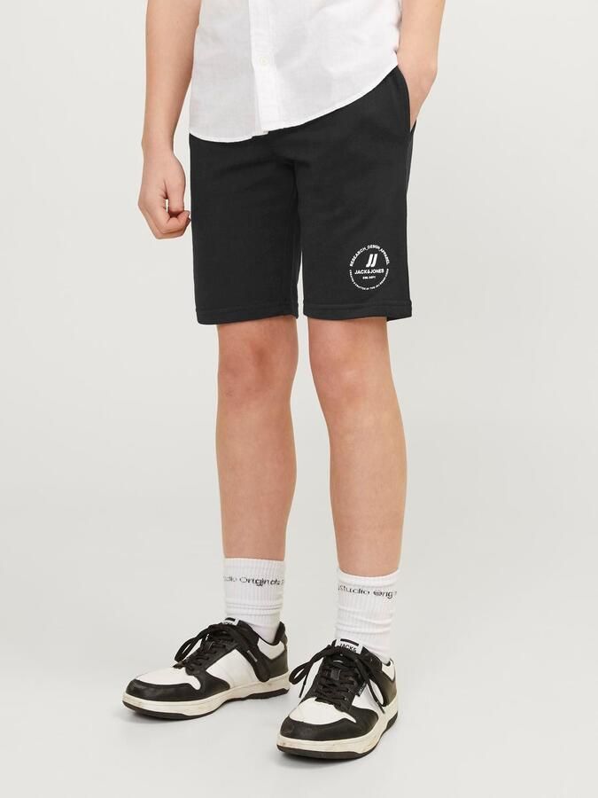 Jack & jones JUNIOR sweatshort JPSTSWIFT met printopdruk zwart Korte broek 128 - Foto 7