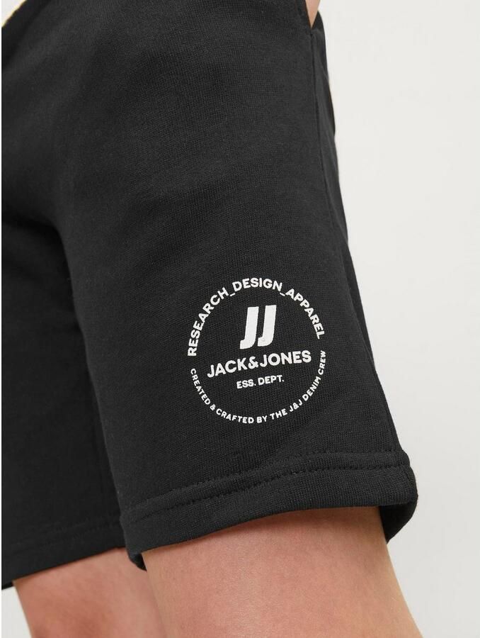 Jack & jones JUNIOR sweatshort JPSTSWIFT met printopdruk zwart Korte broek 128 - Foto 4