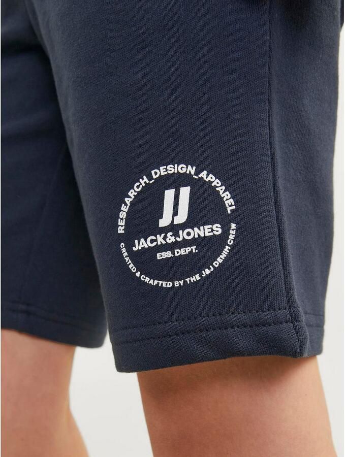Jack & jones JUNIOR sweatshort JPSTSWIFT met printopdruk donkerblauw Korte broek 128 - Foto 2