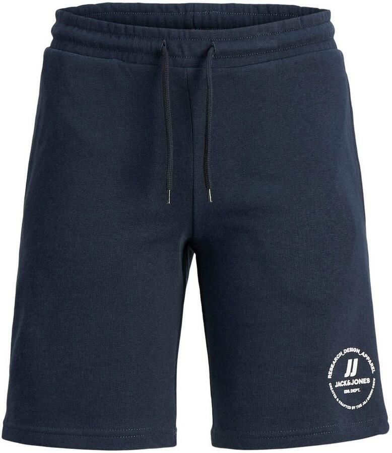 Jack & jones JUNIOR sweatshort JPSTSWIFT met printopdruk donkerblauw Korte broek 176