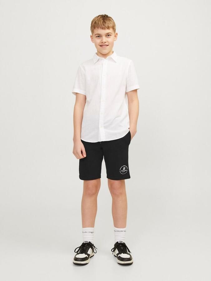 Jack & jones JUNIOR sweatshort JPSTSWIFT met printopdruk zwart Korte broek 128 - Foto 5