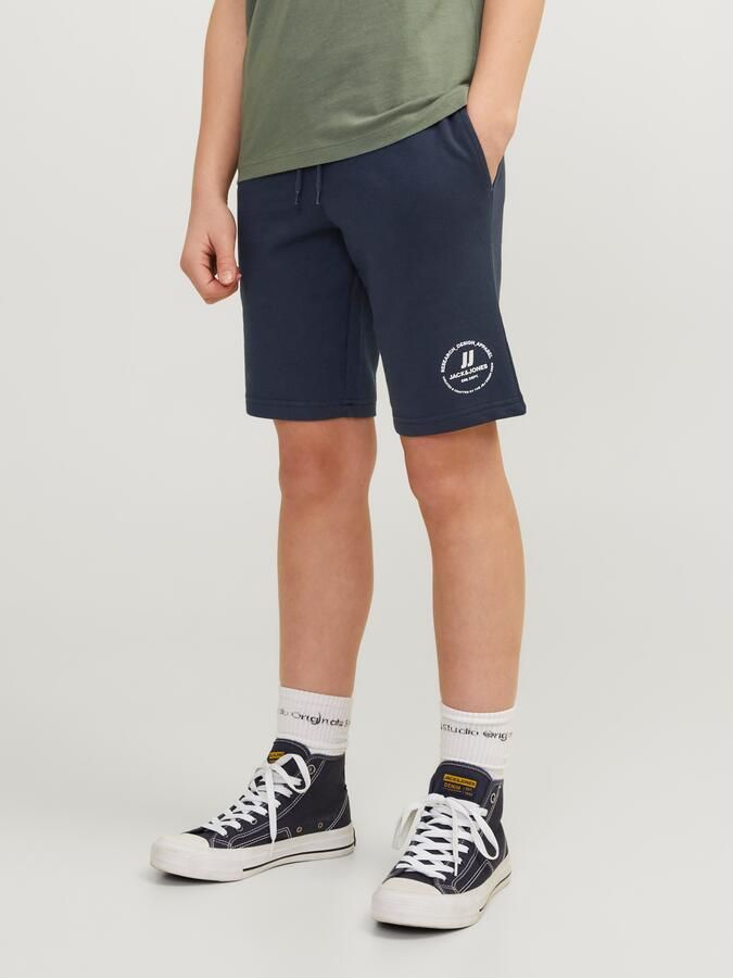 Jack & jones JUNIOR sweatshort JPSTSWIFT met printopdruk donkerblauw Korte broek 128 - Foto 6