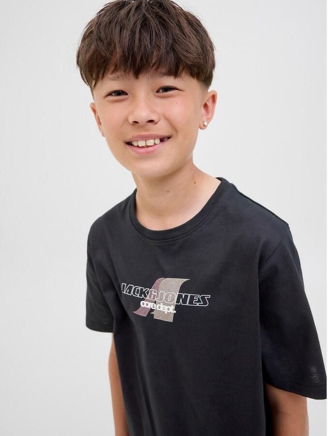 Jack & Jones Junior T-shirt JCOTIER FRONT PRINT TEE SS CN SN JNR - Foto 4