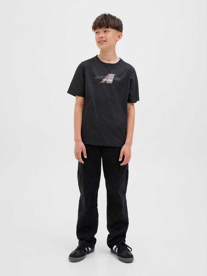 Jack & Jones Junior T-shirt JCOTIER FRONT PRINT TEE SS CN SN JNR - Foto 6