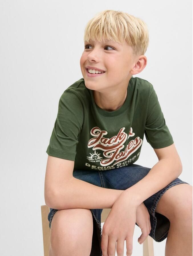 Jack & Jones Junior T-shirt JJELOGO TEE SS ONECK 2 COL AW25 NOOS JNR - Foto 4