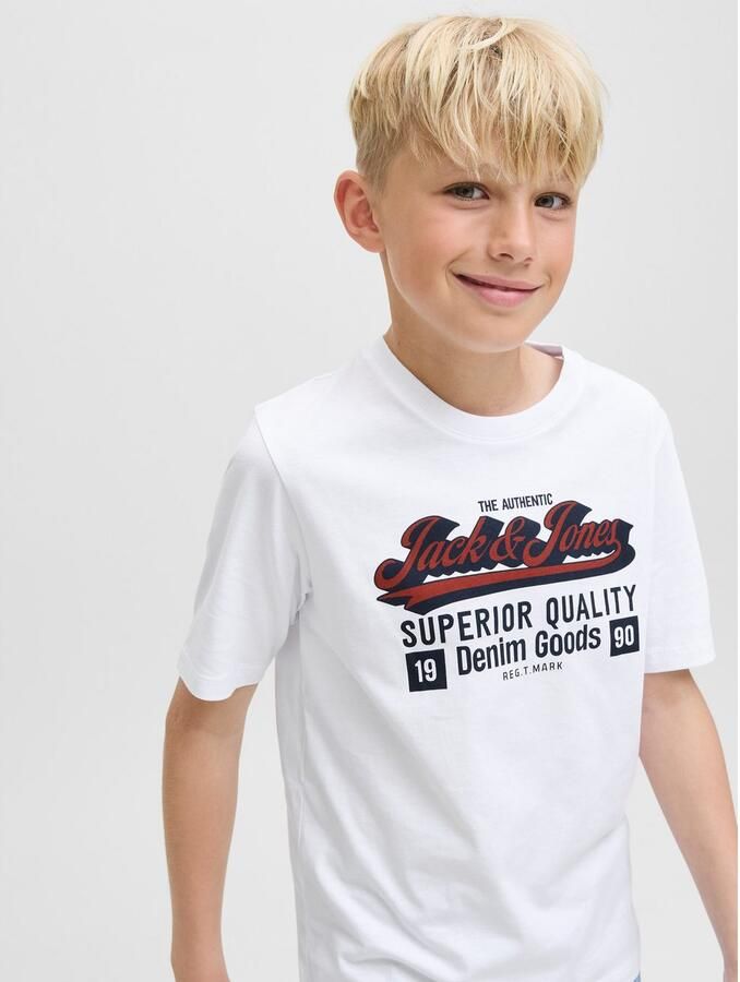Jack & Jones Junior T-shirt JJELOGO TEE SS ONECK 2 COL AW25 NOOS JNR - Foto 4