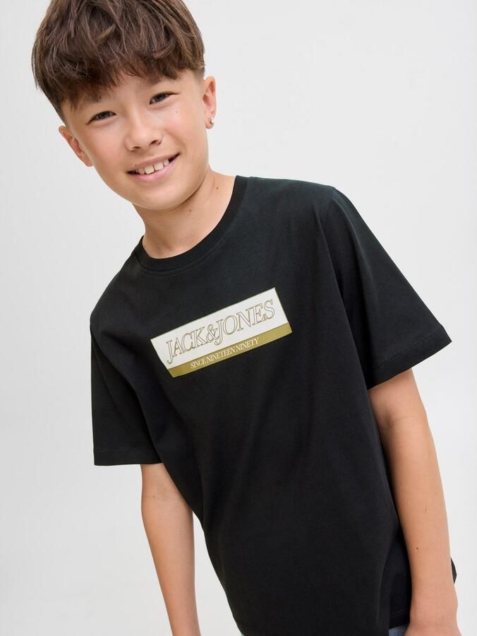 Jack & Jones Junior T-shirt JORINWOOD BLOCK BRAND TEE SS CN NOOS JNR - Foto 4