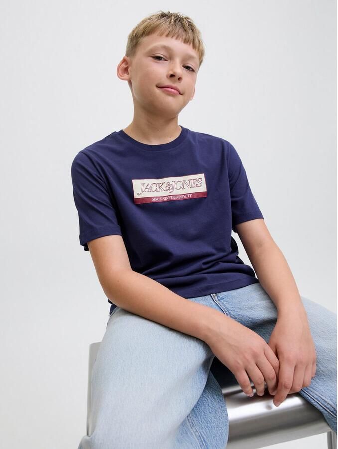 Jack & Jones Junior T-shirt JORINWOOD BLOCK BRAND TEE SS CN NOOS JNR - Foto 7