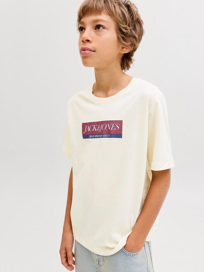 Jack & Jones Junior T-shirt JORINWOOD BLOCK BRAND TEE SS CN NOOS JNR - Foto 4