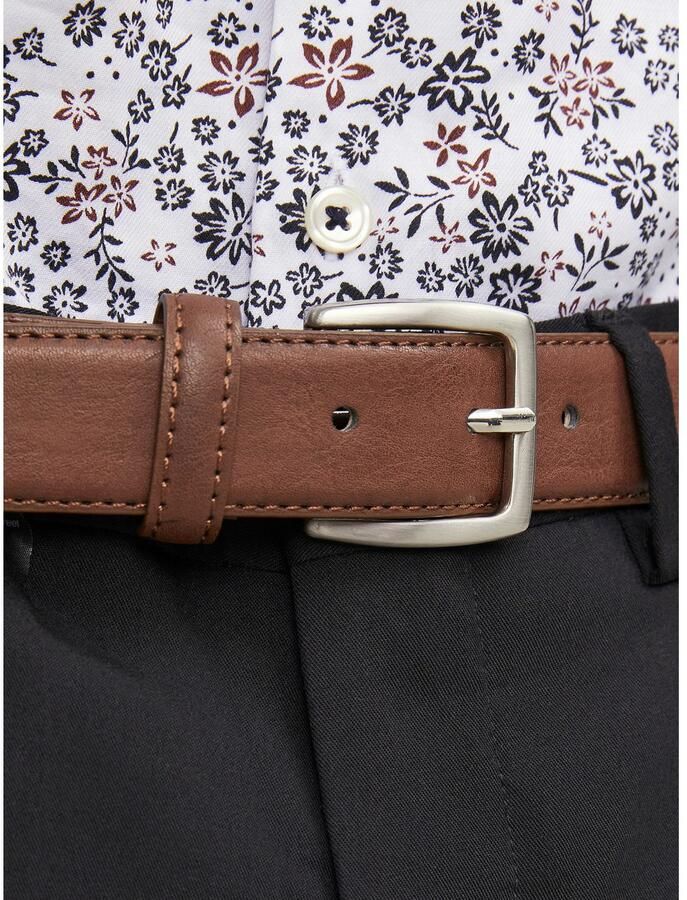 Jack & jones JUNIOR riem cognac Bruin Jongens Imitatieleer Effen 70 - Foto 4