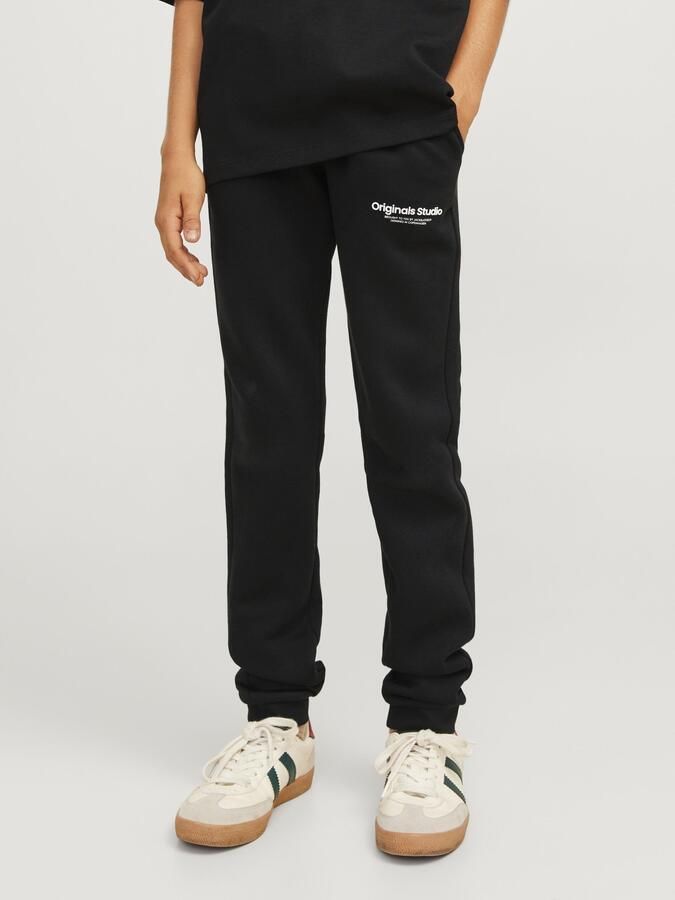 Jack & jones JUNIOR joggingbroek JPSTGORDON JJVESTERBRO met tekst zwart Jongens Sweat 128 - Foto 7