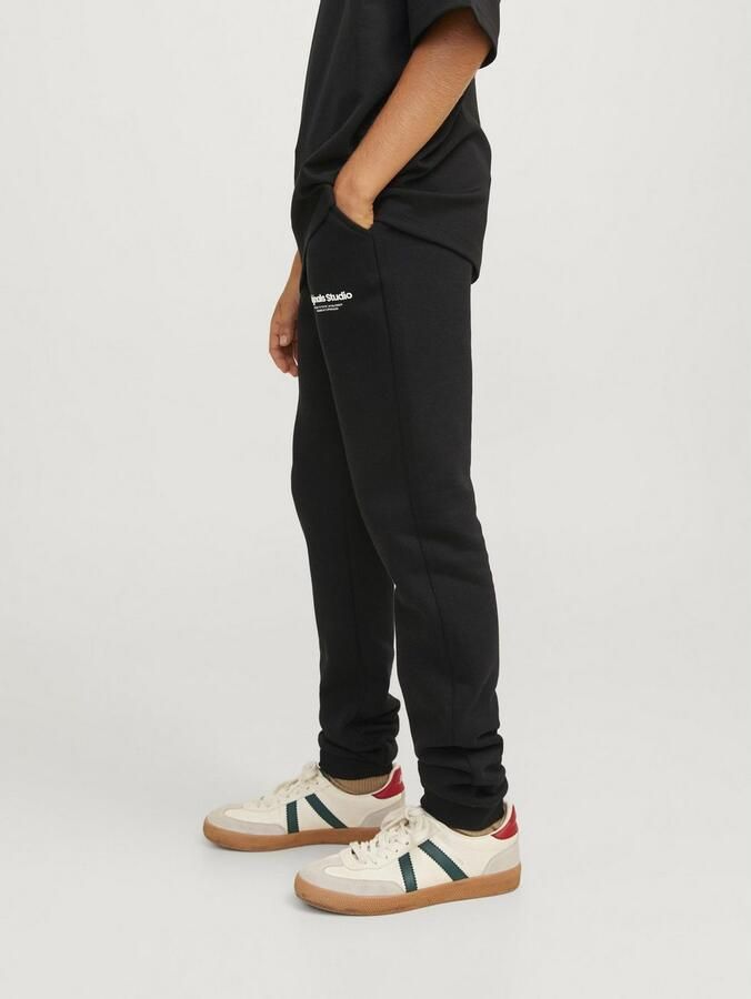 Jack & jones JUNIOR joggingbroek JPSTGORDON JJVESTERBRO met tekst zwart Jongens Sweat 128 - Foto 2