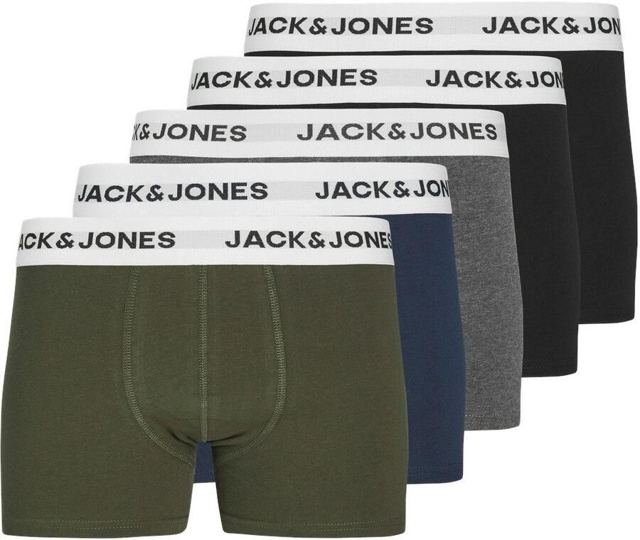 Jack & jones JUNIOR boxershort JACBASIC set van 5 Zwart Jongens Stretchkatoen 128 - Foto 3