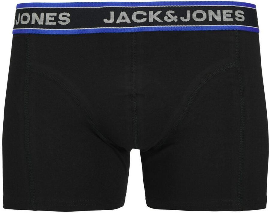 JACK & JONES JUNIOR boxershort set van 5 blauw zwart grijs melange - Foto 2