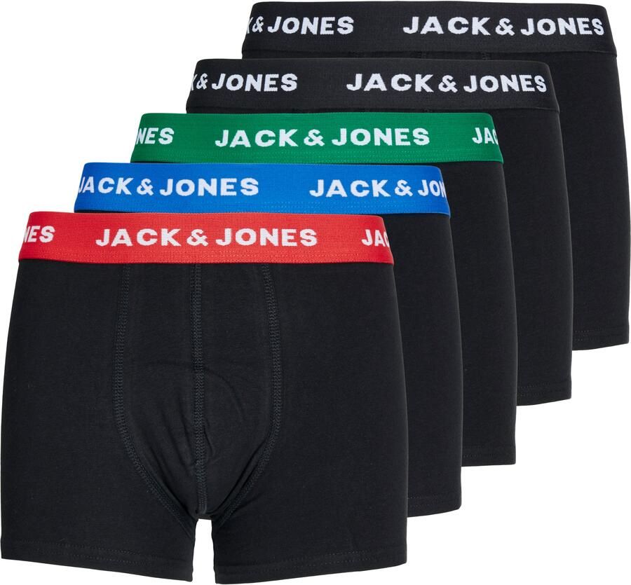 Jack & jones JUNIOR boxershort JACHUEY set van 5 zwart multicolor Jongens Stretchkatoen 128 - Foto 3