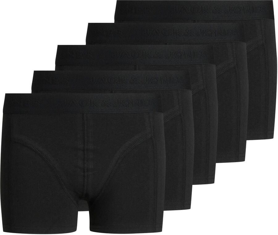 Jack & jones JUNIOR boxershort JACSIMPLE set van 5 zwart Jongens Katoen 128 - Foto 3