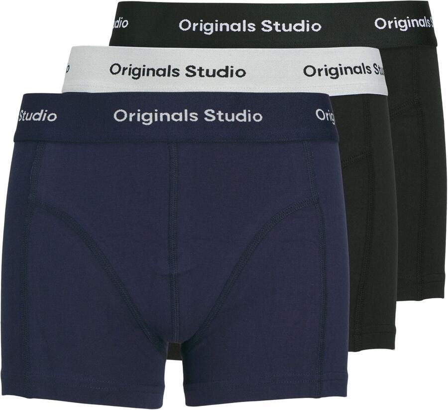 JACK & JONES JUNIOR boxershort JACVESTERBRO set van 3 donkerblauw zwart - Foto 3
