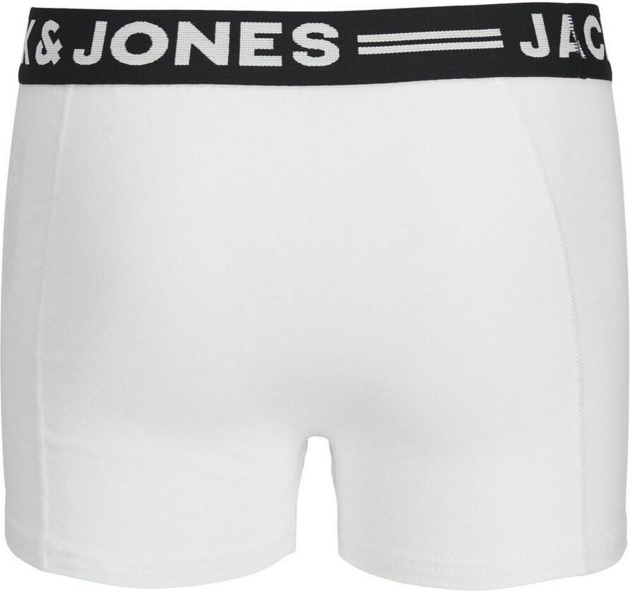 Jack & jones JUNIOR boxershort set van 3 zwart wit grijs melange Jongens Stretchkatoen 140 - Foto 4