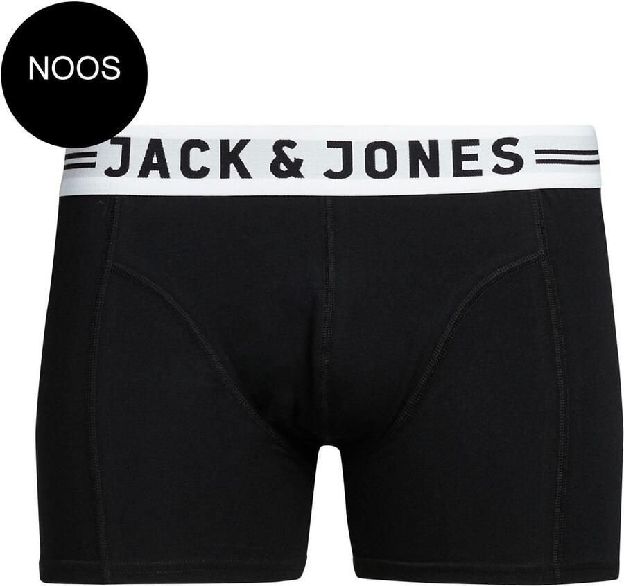 Jack & jones JUNIOR boxershort set van 3 zwart wit grijs melange Jongens Stretchkatoen 140 - Foto 3