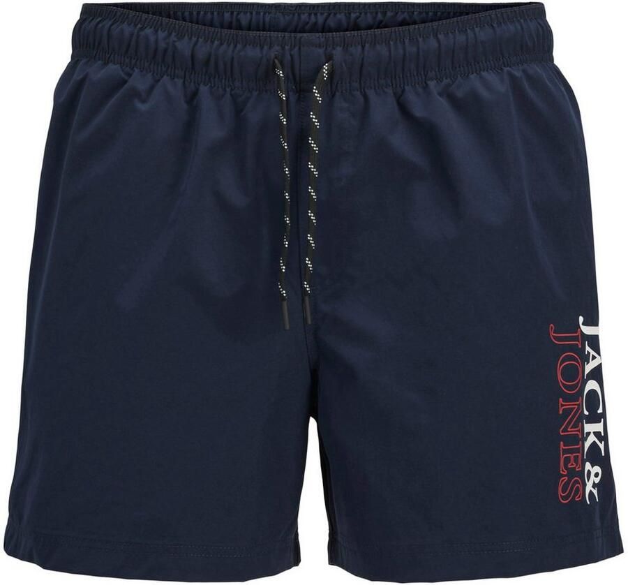 Jack & Jones Junior Zwemshort JPSTMAUI met logo print en praktische zakken