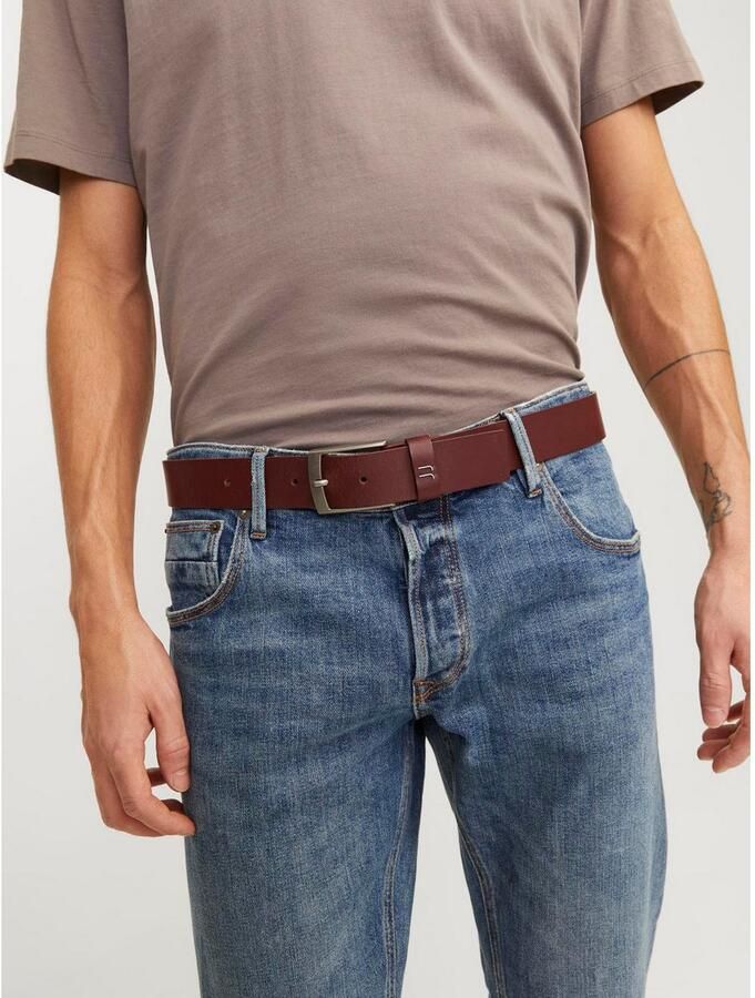 Jack & Jones Leren riem JACDALLAS BELT NOOS - Foto 4
