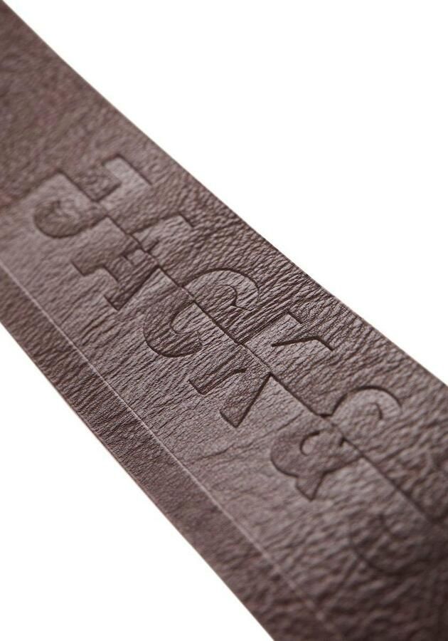 JACK & JONES leren riem JACHARRY donkerbruin - Foto 3