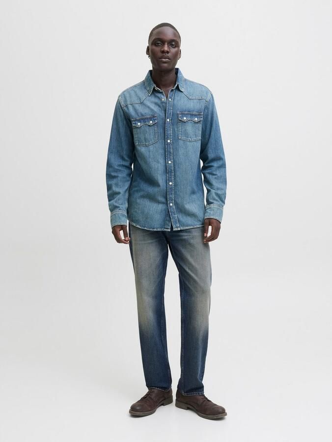 JACK & JONES JEANS INTELLIGENCE JJICHRIS JJORIGINAL relaxed loose fit jeans blue denim - Foto 6
