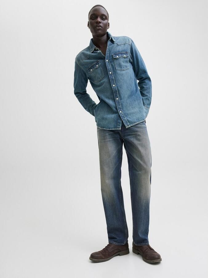 JACK & JONES JEANS INTELLIGENCE JJICHRIS JJORIGINAL relaxed loose fit jeans blue denim - Foto 7