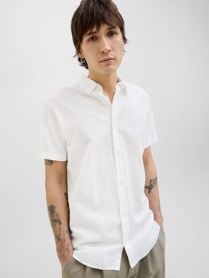 Jack & jones Slim fit vrijetijdsoverhemd met 1 2-mouwen model 'BREEZE' - Foto 3