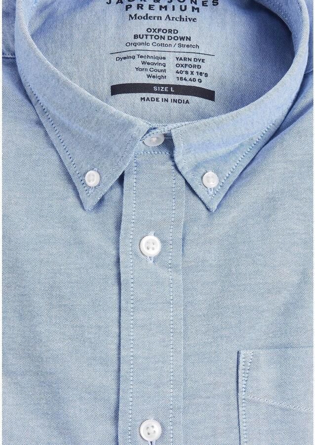 Jack & Jones Premium Slim fit vrijetijdsoverhemd met borstzak model 'BROOK OXFORD' - Foto 7